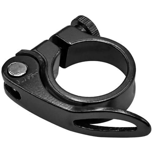 Image of LICQIC 31.8 mm Bike Seat Post Clamp, Quick Release for MTB, Road, Casual Bikes (Black)