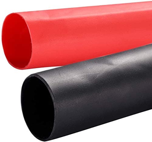 Image of Yizerel 2 Pack 1/2''(12.7mm) Heat Shrink Tube 3:1 Adhesive-Lined Heat Shrinkable Tubing Black&RED 4Ft