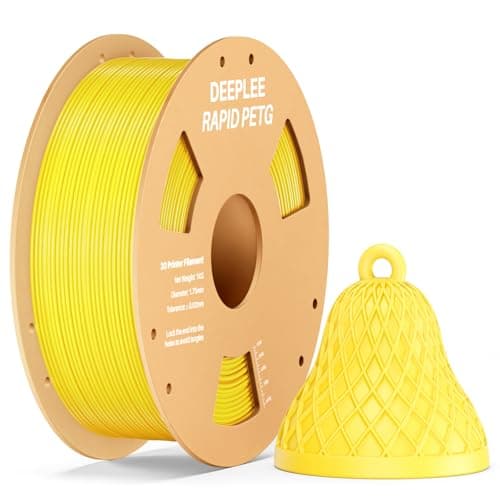 Image of DEEPLEE Rapid PETG Filament 1.75mm Yellow 1KG, 3D Printer Filament Good Impact Resistance, High Speed Filament Material Speed Up to 600mm/s Fit for Most FDM 3D Printers