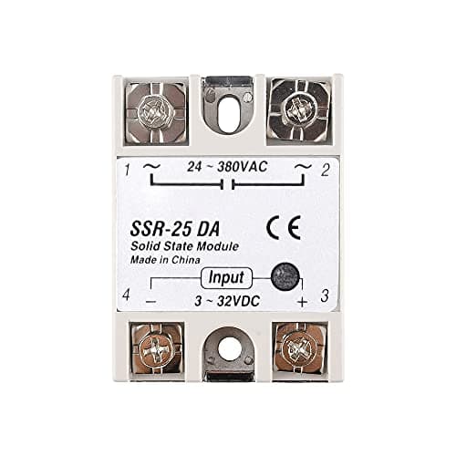 Image of diymore Solid State Relay Module 25A SSR-25DA Input 3-32VDC,Output 24-380VAC