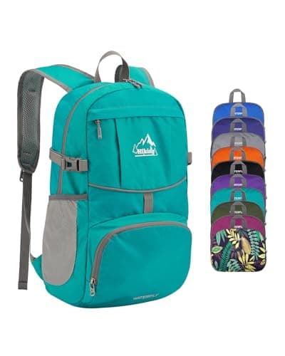 Image of Waterfly Foldable Lightweight Hiking Backpack: 25L Ultralight Packable Rucksack Outdoor Daypack for Women Men Travel Sports Walking Camping