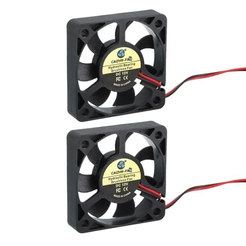 Image of sourcing map 2 Pcs 3D Printer 5010 Cooling Fan, 12V 4928RPM 50 x 50 x 10 mm Hydraulic Bearing XH2.54 Extruder Cooling Fan with 30cm Cable 2 Pin Terminal for 3D Printer