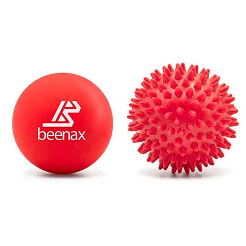 Image of Beenax Lacrosse & Hard Spiky Massage Ball Set - Trigger Point, Myofascial Release, Plantar Fasciitis, Deep Tissue, Muscle Relief, Yoga, Pilates, Physio, Rehab - Relieve Stress and Relax Tight Muscle