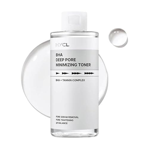 Image of HYCL BHA Deep Pore Minimising Toner 200ml Exfoliating Facial Toner with Salix Alba (Willow) Bark Extract & Tannin Complex, 5000ppm, Pore Tightening and Sebum Control, Korean Skincare