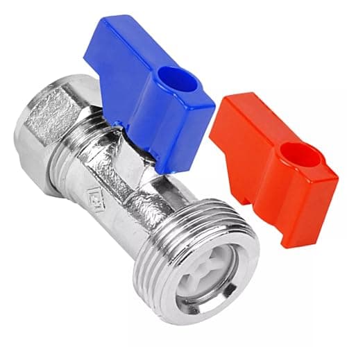 Image of HSDK Universal Straight Non-Return Valve Tap – 3/4" BSP x 15mm Compression – Inline Check Valve for Washing Machine, Dishwasher & Plumbing Systems – Pack of 1