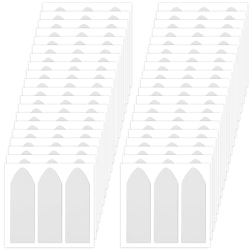 Image of 1560PCS French Tip Nail Stickers, French Tip Nail Guides, Self-Adhesive Moon Shaped V-Shaped Manicure Strips White Nails Stickers Stencil for Edge Auxiliary DIY Decoration Stencil Tools(40 Sheets)