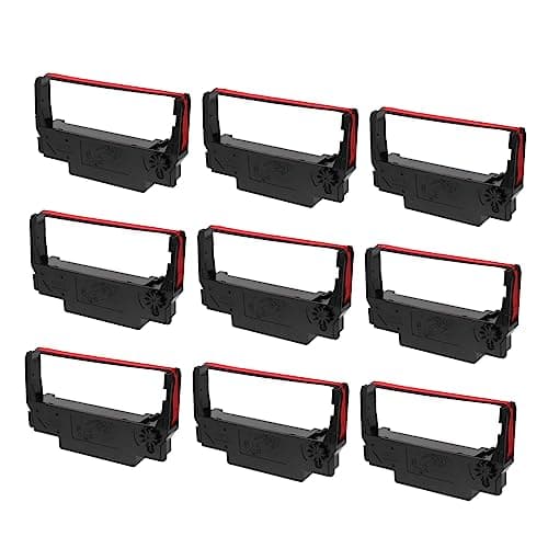 Image of CAXUSD Cash Register Ink Ribbon Nylon Replacement Ribbon Black Red Dual Color 30/34 for Tm-u220 U230 U210 Tm-u370 Printer 24pcs Set Compatible Pos Printers Office Use