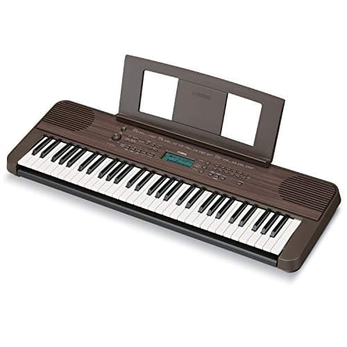 Image of Yamaha Digital Keyboard PSR-E360MA, Dark Walnut - Entry-Level Digital Keyboard with 61 Touch-Sensitive Keys, Portable Keyboard in Classic Design for any Living Space