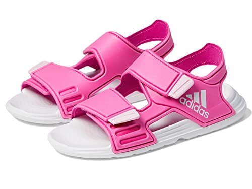 Image of adidas Unisex Children's Altaswim Slide Sandal, Lucid Fuchsia White Clear Pink, 31 EU