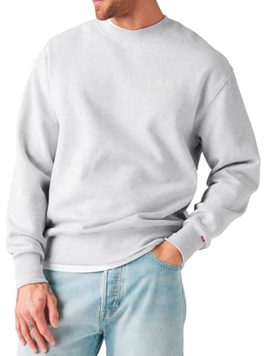 Image of Levi's Men's Authentic Crew Sweatshirt, Light Gray Htr Bros Bc03, L