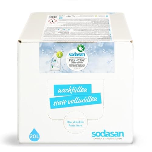 Image of SODASAN Laundry Detergent, Sensitive, Liquid, 20 l, Fragance-neutral, Hypoallergenic, Organic, 1 unit