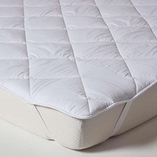 Image of HOMESCAPES 90 x 200 cm Euro Single Super Fill Mattress Topper Extra Thick 500 GSM Hypoallergenic Oeko-Tex Certified Topper with 100% Cotton 200 Thread Count Cover & Elasticated Corner Straps
