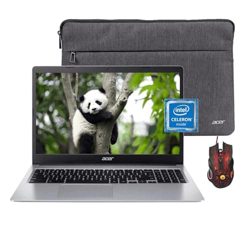 Image of acer 15.6-inch Chromebook Laptop for Student and Business - HD Display, Intel Celeron N4020 Dual-Core Processor (up to 2.8GHz), 4GB DDR4 RAM, 64GB eMMC, Webcam, WiFi, 12 Hrs Battery Life, Chrome OS