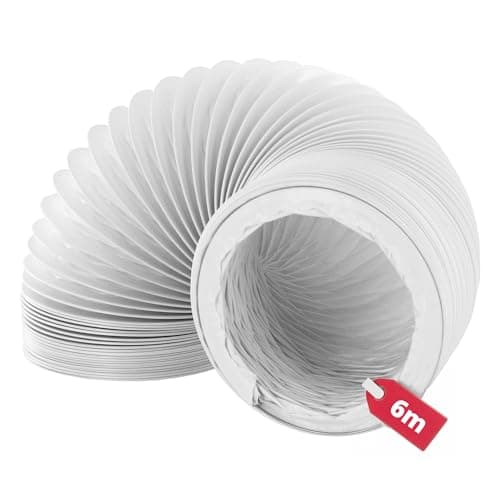 Image of Reliapart EXTRA LONG Universal Tumble Dryer Vent Hose 4inch x 6 Metre Long Exhaust Pipe Such as Indesit Beko etc Tumble Dryers