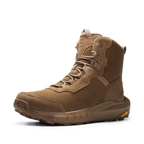 Image of NORTIV 8 Men's Waterproof Tactical Work Winter Boots Cushion Sole Lightweight Leather Non-Slip Combat Boots with Arch Support for Military Motorcycle Hiking HydroRange,Size 9,Coyote,NMUMMT2502