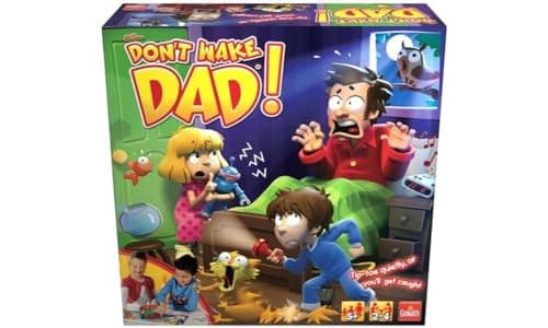 Image of Goliath Games Sshh, Don't Wake Dad! | Tip-Toe Quietly or You'll Get Caught! | Kids Action and Reflex Board Game | For 2-4 Players | Ages 5+