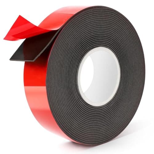 Image of YUNYU Double Sided Tape - 2mm Thick x 25mm Wide Heavy Duty Foam Mounting Tape, 5M (16.4FT) Waterproof Adhesive for Billboard Installation, Car Trim, Wall Posters & LED Strips