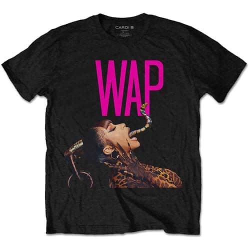Image of Cardi B T Shirt Dripping Snake Logo Official Unisex Black L
