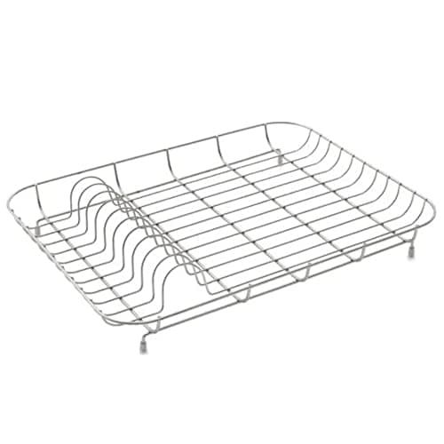 Image of Addis Wire Dish Drainer, Plate Rack, Chrome,white,Black,Red,Lime (Chrome)
