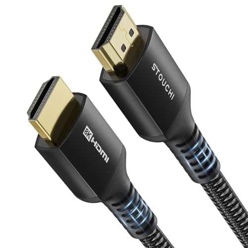 Image of Stouchi HDMI Cable 8K 2m 1 Pack Ultra HD 48 Gbp/s High Speed 8K60hz 4K120hz 144Hz 165 Hz RTX 3080 DSC eARC Dynamic HDR10 4: 4: 4 HDCP 2.2 & 2.3 Dolby, Compatible with TV / PS5 / Xbox Black