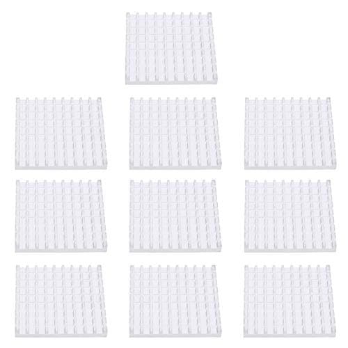 Image of Aluminum Heat Sink 10 Pack 48x5x48mm | Reduces Overheating for Circuit Board | Small Heat Sink for CPU/Router/Amplifier | Oxidation Protected, Easy Install