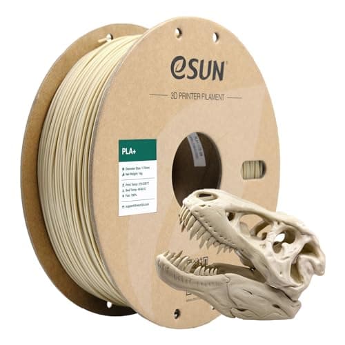 Image of eSUN PLA+ Filament 1.75mm, Enhanced Toughness 3D Printer Filament PLA Plus, Dimensional Accuracy +/- 0.03mm, 1KG Spool (2.2 LBS) 3D Printing Filament for 3D Printers, Bone White