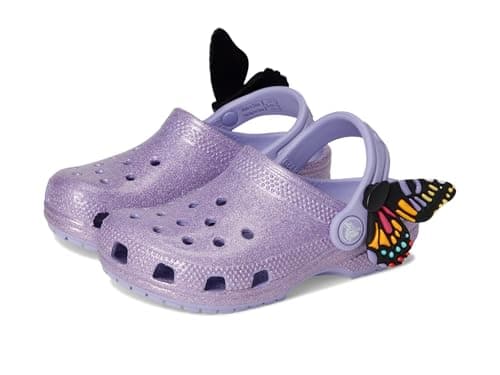 Image of Crocs Unisex Kids Clog,Classic IAM Butterfly Clog T,Mystic Purple,4 UK Child