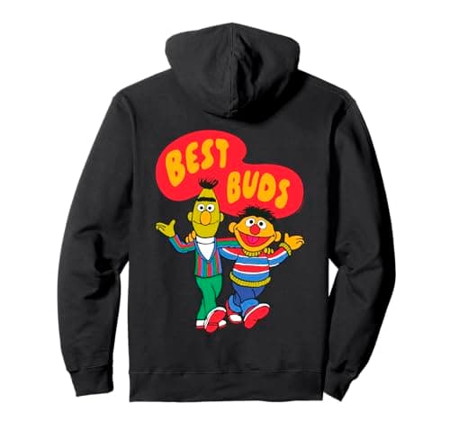 Image of Sesame Street Bert Ernie Best Buds Friends BFF Classic Pals Pullover Hoodie