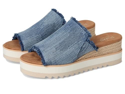 Image of TOMS Women's Diana Mule Sandals, Blue Denim, 7.5 UK