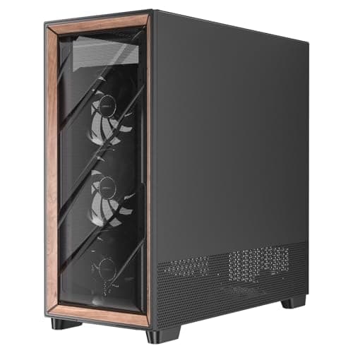 Image of Antec Flux PRO Full Tower Tempered Glass Black/Wood PC Gaming Case