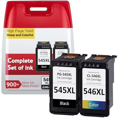 Image of IKONK 545 546 Ink Cartridges XL, Replacement for Original Canon Ink Cartridges 545 and 546, Printer Ink 545 546 PG-545/CL-546 for Pixma TS3300 MG2551S TS3450 MG2550s TS3150 TS3350 TS3355 TR4550 TR4551
