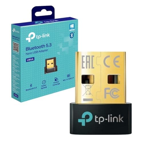 Image of TP-Link UB5A Nano 5.3 USB Bluetooth Adapter for PC, USB Bluetooth Dongle for PC, Broader Coverage, Supports Windows, Plug&Play, Nano-Sized, Compact&Portable, BLE, Controller, Headset, Mouse, Keyboard