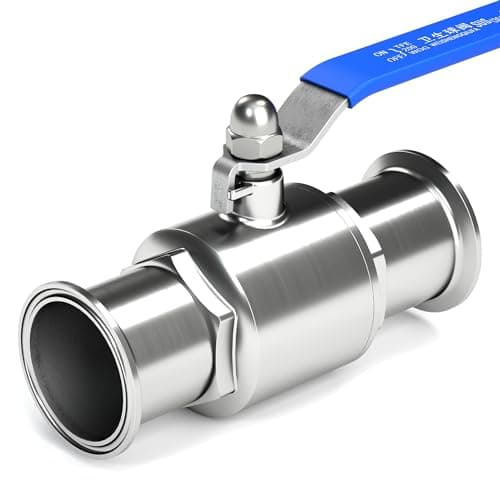 Image of 2" Tri-Clamp Clover Ball Valve, Stainless Steel 304, 2" Tude OD, PTFE Lined
