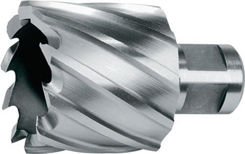 Image of Ruko HSS Core Drill Bit with 3/4 inch Weldon Shank, CBN Ground, Bright Finish, 35.0 mm Diameter, 63.0 mm Length, R108235