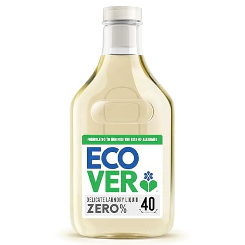 Image of Ecover Zero Non-Bio Laundry Detergent, Laundry Washing Liquid, For Sensitive Skin, Baby Laundry 1 x 40 Washes, 1 x 1.43L