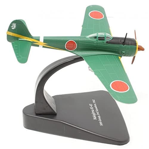 Image of Oxford Diecast AC097 Nakajima Ki-43 50th Group 2nd Squadron 1942 - Green Metal Airplane Display Model - Unisex - Military - Adults & Aviation Fans