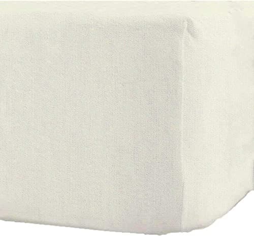 Image of Flannelette 100% Brushed Cotton Thermal Fitted Sheet (Cream, Double)