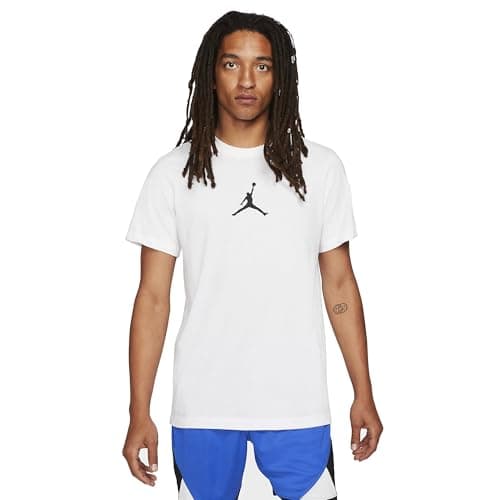 Image of NIKE CW5190-102 M J Jumpman DF SS Crew T-Shirt Men's White/Black Size L