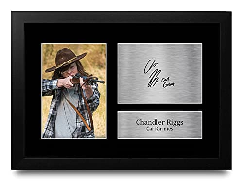 Image of HWC Trading FR A4 Chandler Riggs Walking Dead Carl Grimes Gifts Printed Signed Autograph Picture for TV Show Fans - A4 Framed