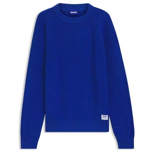 Image of Hugo Men's Sonnee Knitted Sweater, Open Blue, XXL