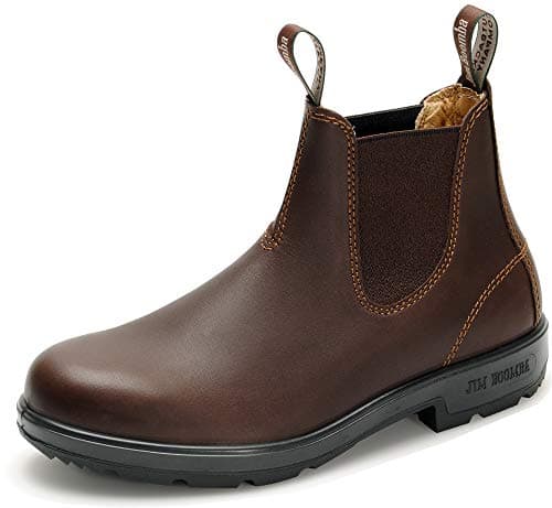 Image of Jim Boomba Country Slip On Chelsea Boots - Australian Style - Unisex Boots (6 UK, Chesnut Brown)
