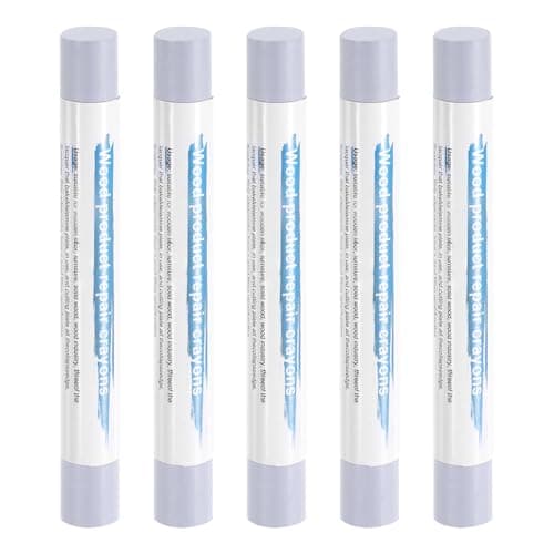 Image of sourcing map 5pcs Wood Filler Sticks Wooden Wax Touch Up Furniture Repair Crayons for Scratch Hole Wood, Titanium White