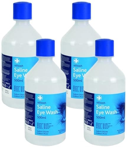 Image of Saline Eye Wash Station Refill 500ml (Pack of 4)