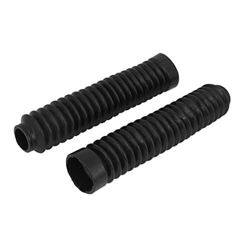 Image of sourcingmap 2pcs Rubber 26cm Motorcycle Front Shock Absorber Dust Cover Black