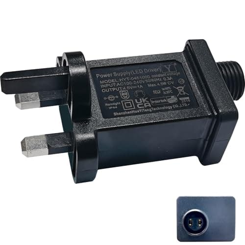 Image of Wirafix Transformer Plug for Christmas Lights, 4.5v 5w Led Transformer, IP44 Waterproof Replacement Plug, Indoor Outdoor Lights Power Supply for Xmas Lights, Net Lights, Icicle Lights, Fairy Lights