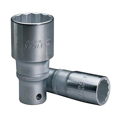 Image of Draper 25135 Elora Deep Bi-Hexagon Socket, 1/2" Square Drive, 21mm, Blue