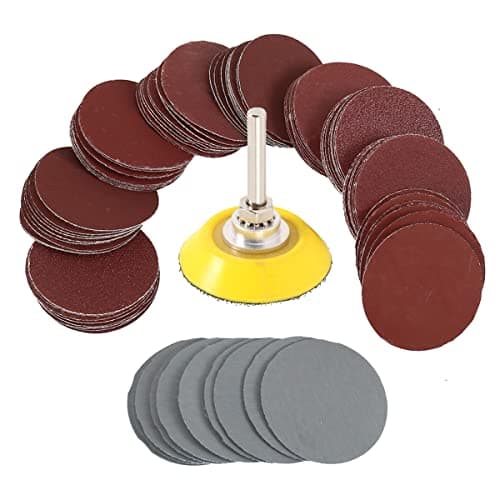 Image of 100 Pcs Sanding Disc 50 mm Hook and Loop Grit 80 100 180 240 600 800 1000 1200 2000 3000 Sanding Pad 2 inch Drill Sanding Attachment for Angle Grinder Rotary Tools