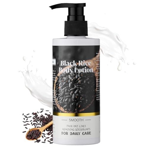 Image of Black Rice Body Lotion-Rice Extract-Body Lotion Korean-Intense 72H Moisturiser for Dry&Dull Skin-Lotion for Deep Hydration and Nourishing,Glowy Glass Skin,Rice Water,All Skin Types(250ML)