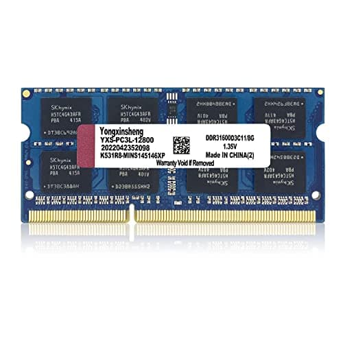 Image of DDR3 / DDR3L 8GB Laptop RAM 1600MHz PC3L/PC3-12800 SODIMM Non-ECC Unbuffered 1.35V/1.5V 2Rx8 Dual Rank 204 Pin CL11 Notebook Computer Memory Upgrade Module(Blue)