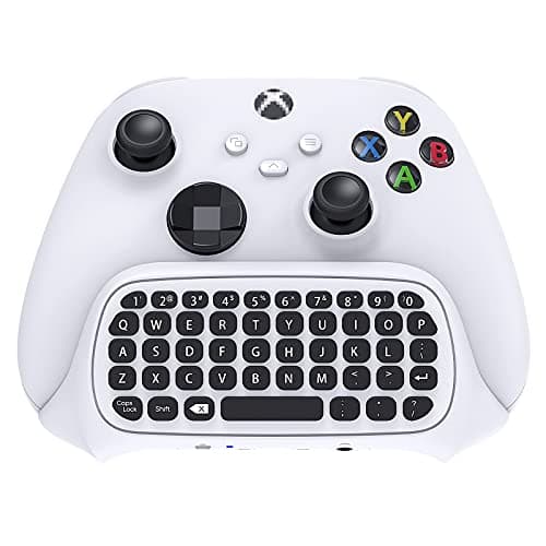 Image of FYOUNG Keyboard for Xbox Series X/S Controller, for Xbox One/S/Controller Gamepad, 2.4Ghz Mini QWERTY Keyboard Gaming Chatpad with Audio/Headset Jack for XSX (White)